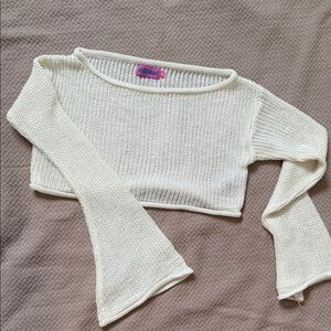 Edikted Cream Knit Sweater